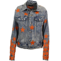 Amiri CHEMIST STAR TRUCKER Clay Indigo Denim Jackets1