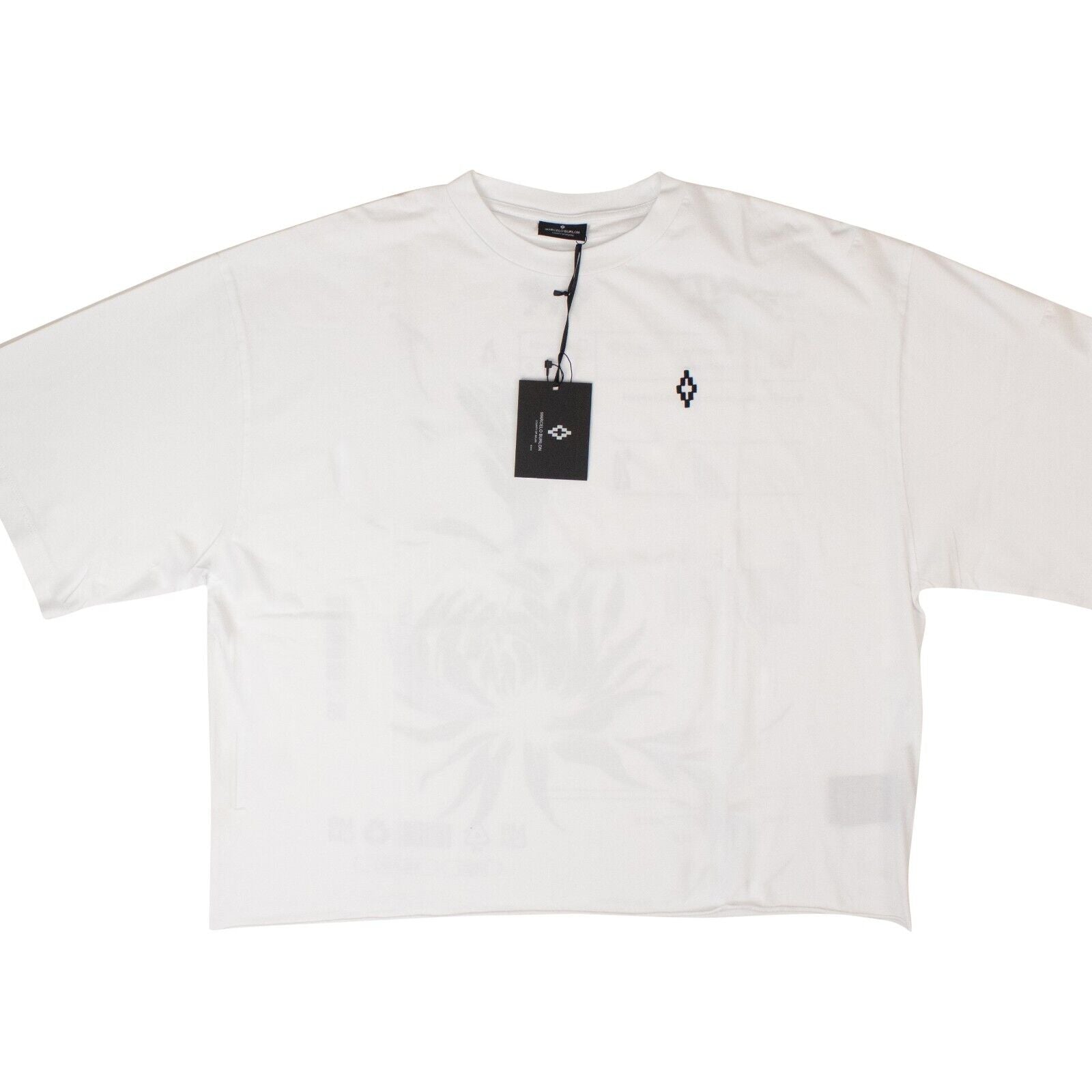 MCB-XTSH-0009/XXS CWAA054S20JER0030110 White Marcelo Burlon Flower Shipping Over Tee2