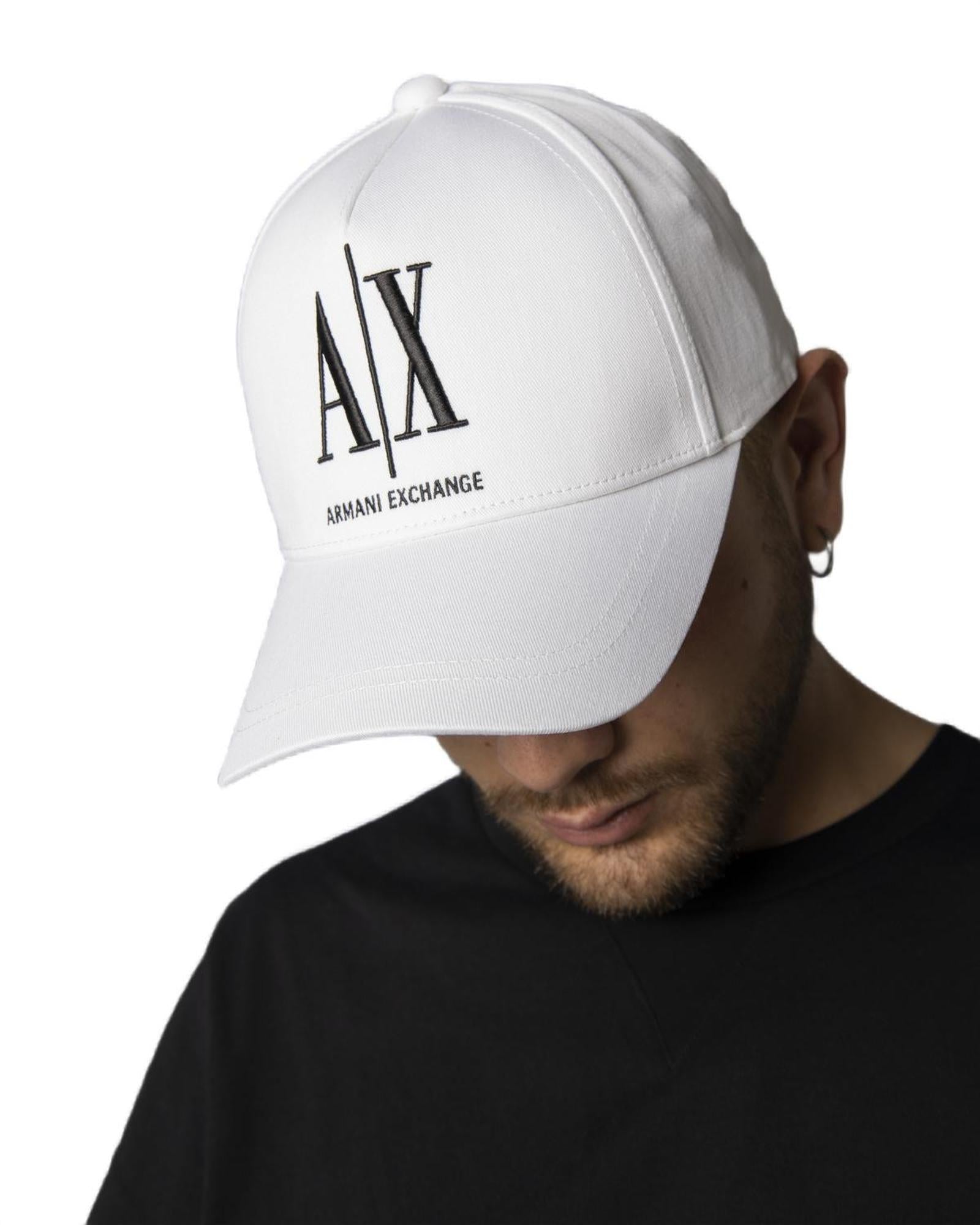 Armani Exchange  AX White Baseball Cap1