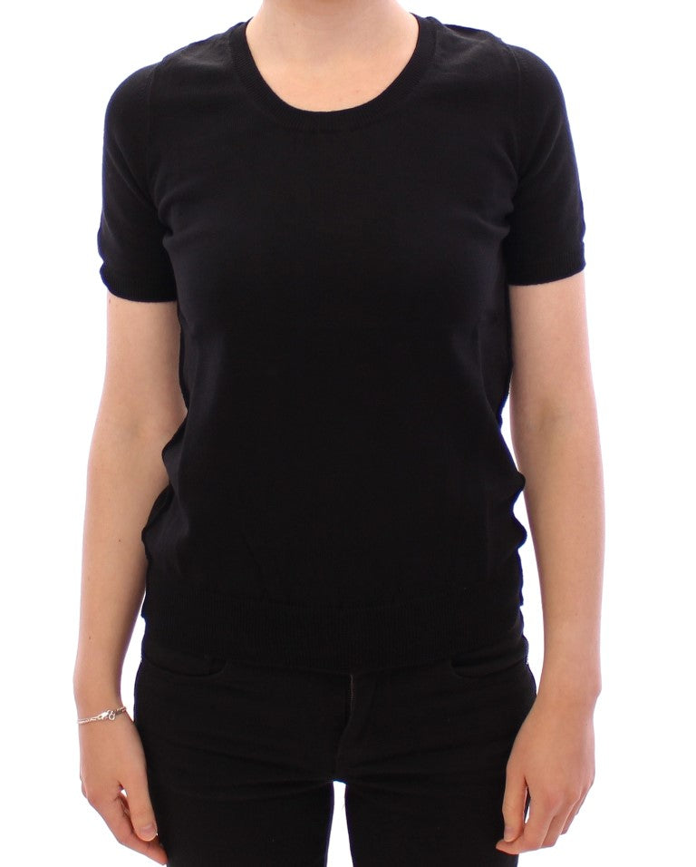 Dolce & Gabbana Elegant Black Cotton Crew-neck Women's Tee