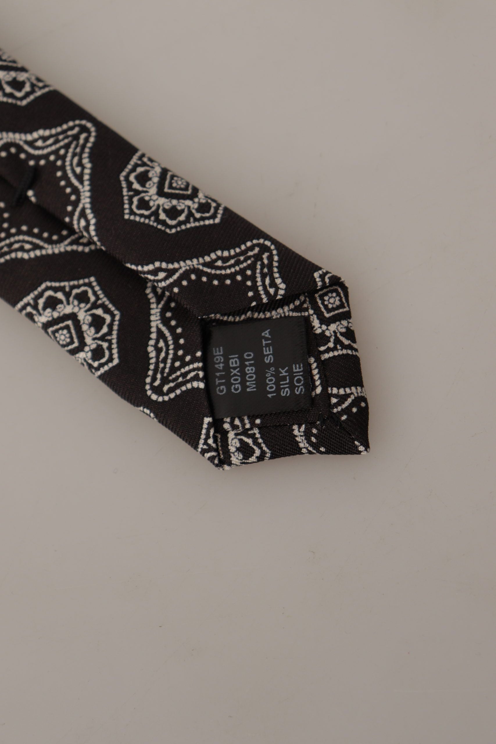 Dolce & Gabbana Elegant Silk Geometric Bow Men's Tie