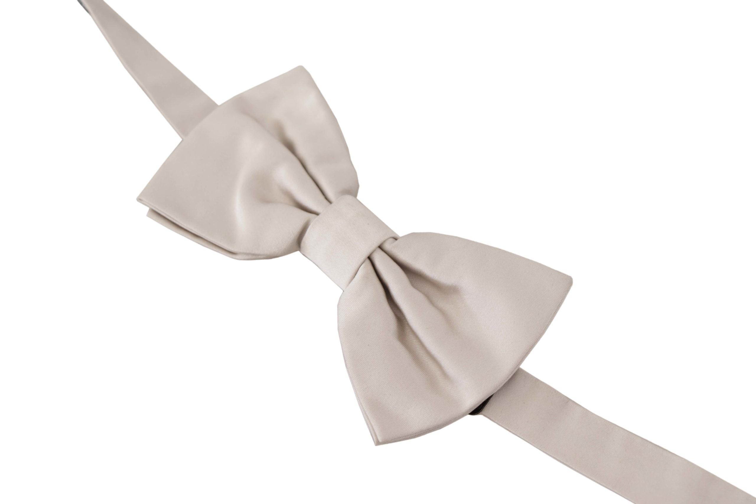 Dolce & Gabbana Exquisite Silk Gray Bow Men's Tie