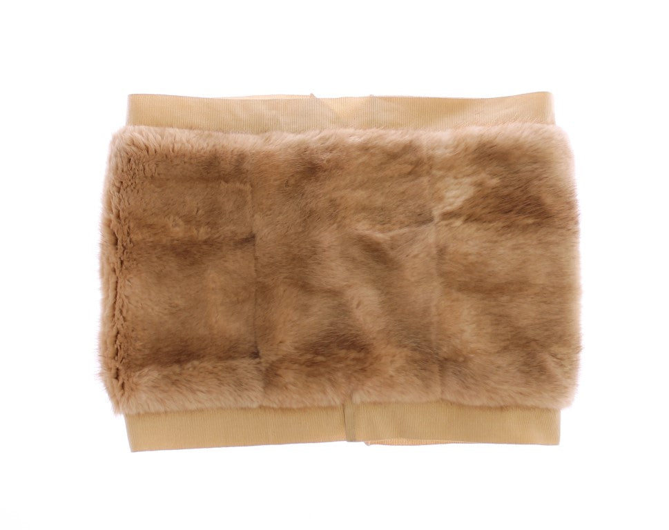 Dolce & Gabbana Exclusive Beige MINK Fur Scarf Women's Wrap