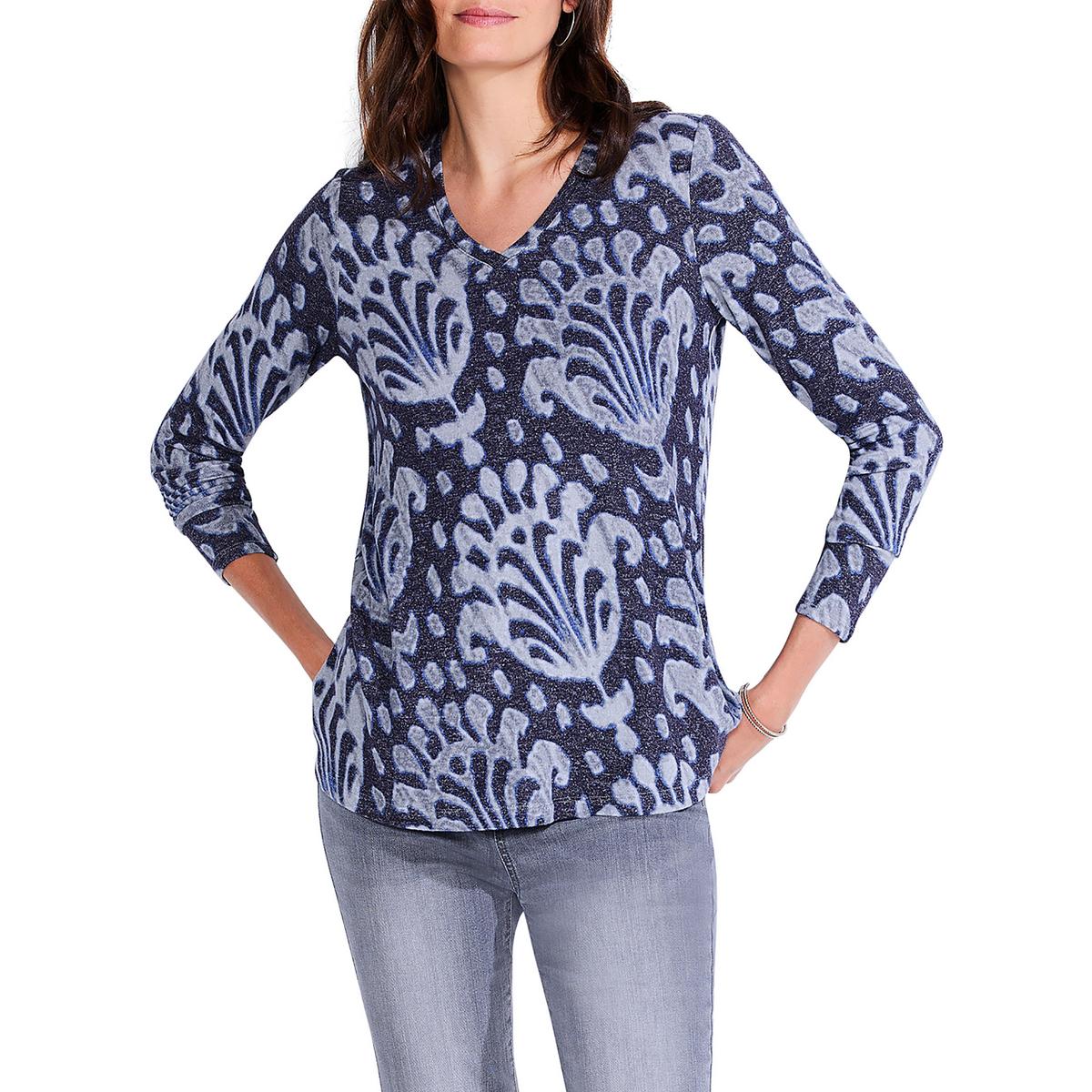 Womens Crewneck Long Sleeve Pullover Top