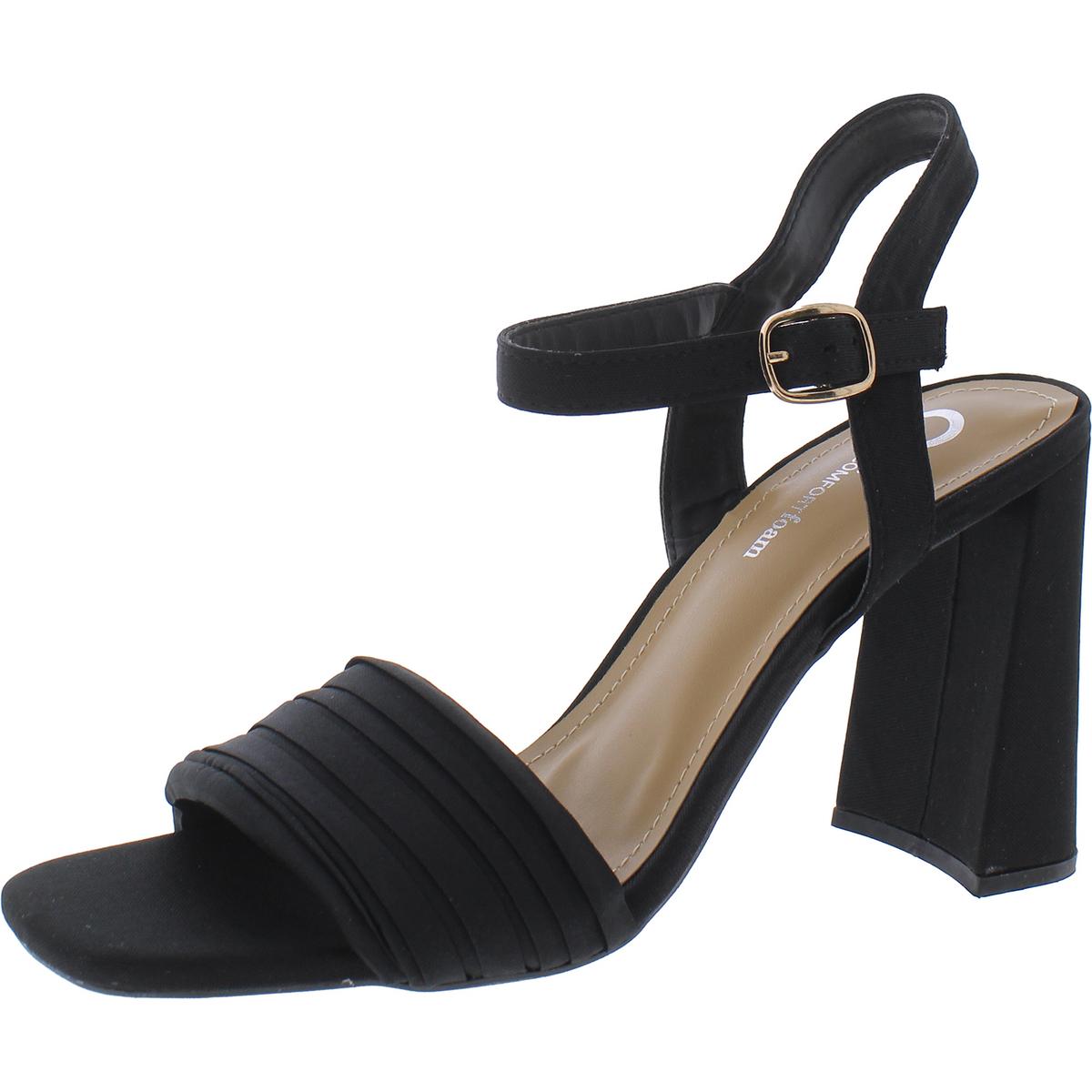 Womens Buckle Textured Heels