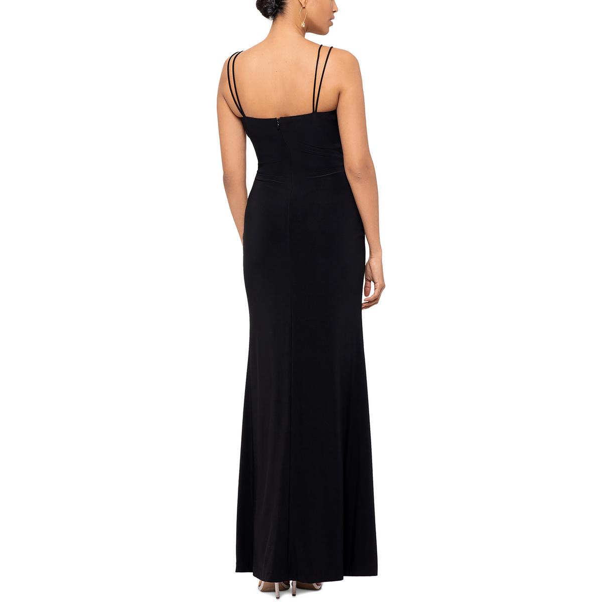 Womens Matte Jersey Keyhole Evening Dress