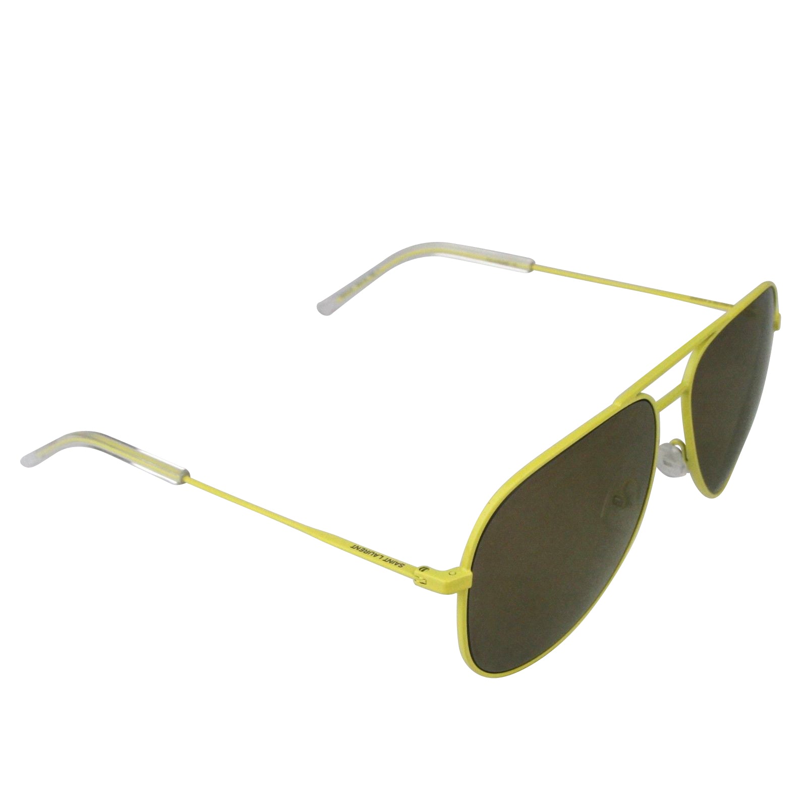 Saint Laurent Men's Yellow Metal Classic 11 Aviator Sunglasses