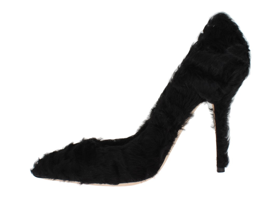 Dolce & Gabbana Elegant Pumps in Luxe Xiangao Fur Women's Leather