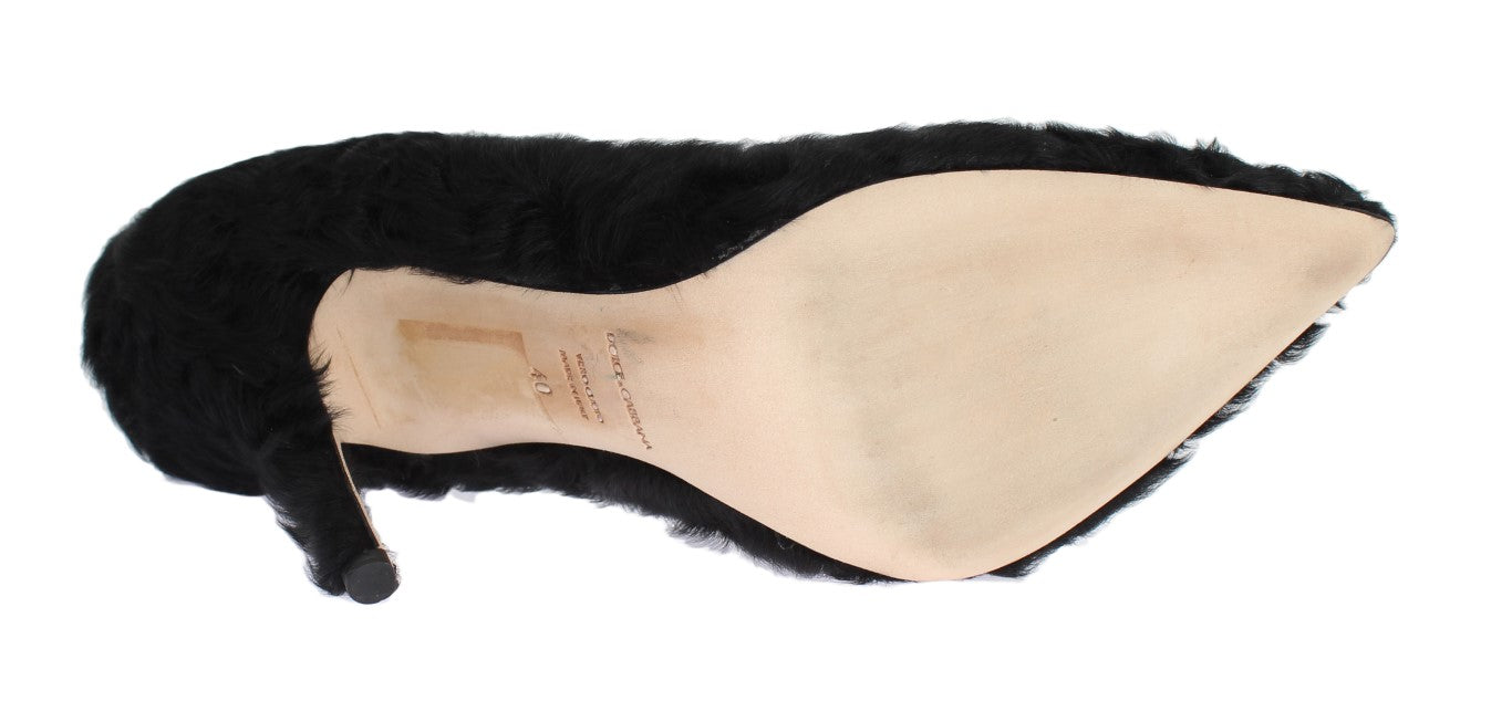 Dolce & Gabbana Elegant Pumps in Luxe Xiangao Fur Women's Leather