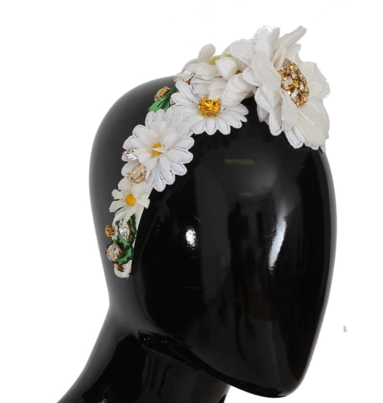 Dolce & Gabbana Sunflower Crystal Luxury Women's Headband