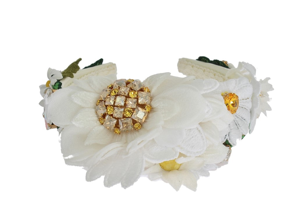 Dolce & Gabbana Sunflower Crystal Luxury Women's Headband