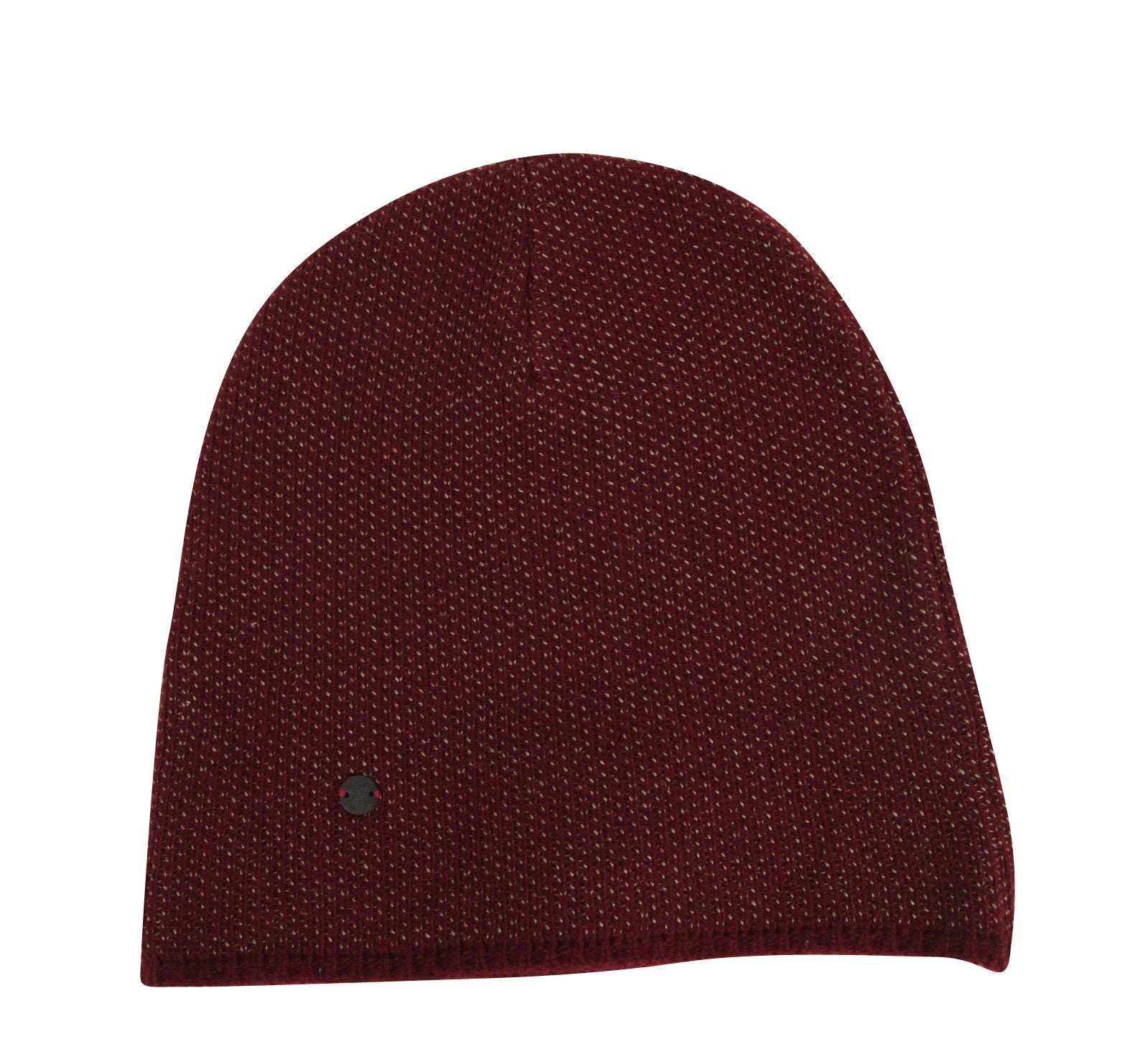 Gucci Unisex Burgundy Wool Cashmere Cotton Knit Beanie Hat With Logo