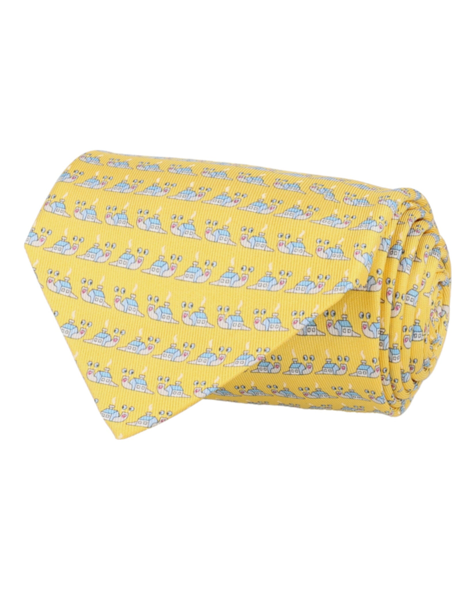 Ferragamo Mens Printed Silk Tie