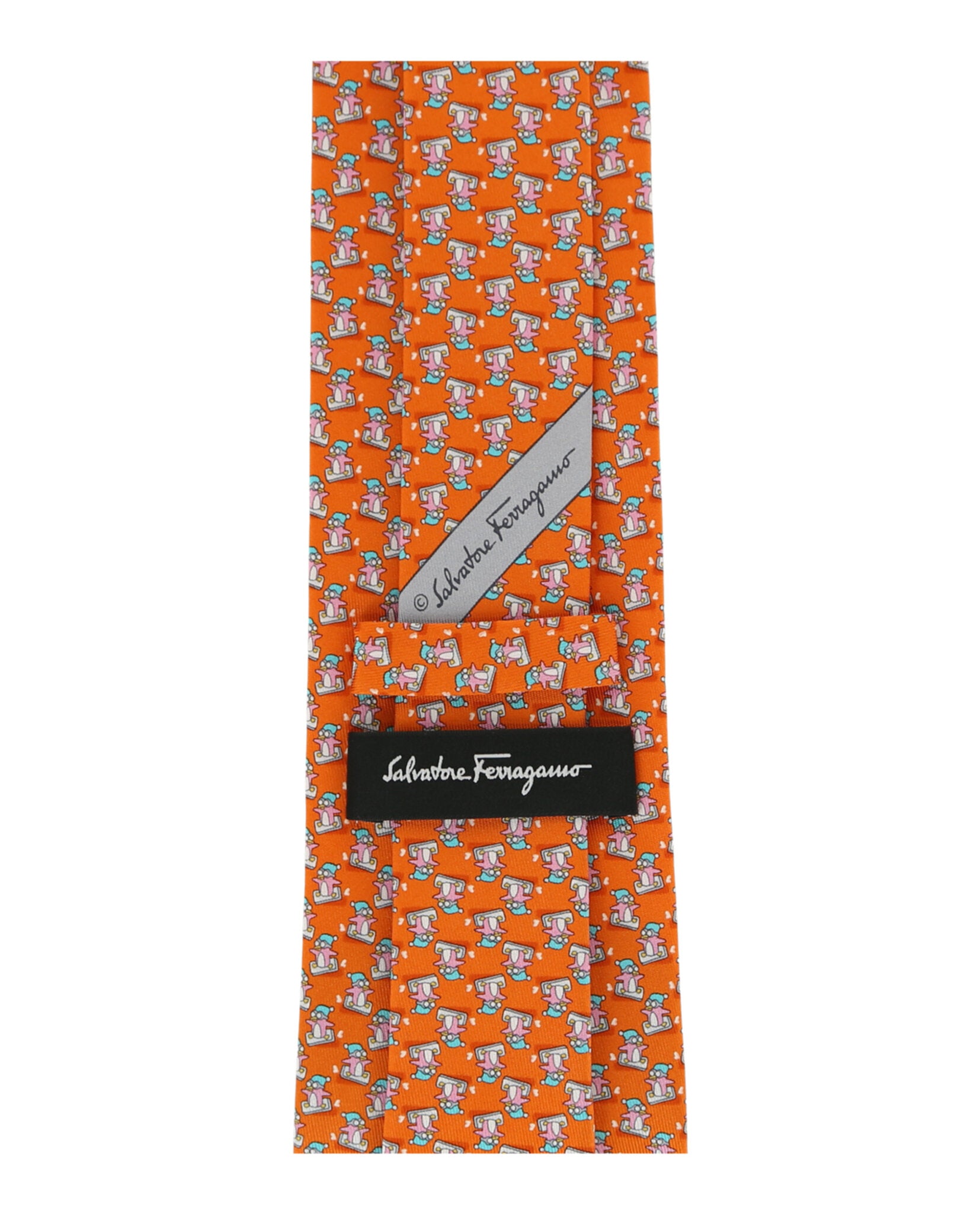 Ferragamo Mens Printed Silk Tie