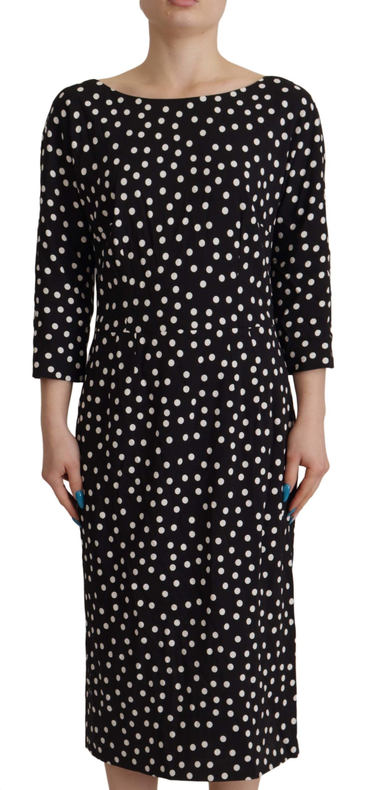 Dolce & Gabbana Polka Dot Sheath Midi Women's Elegance