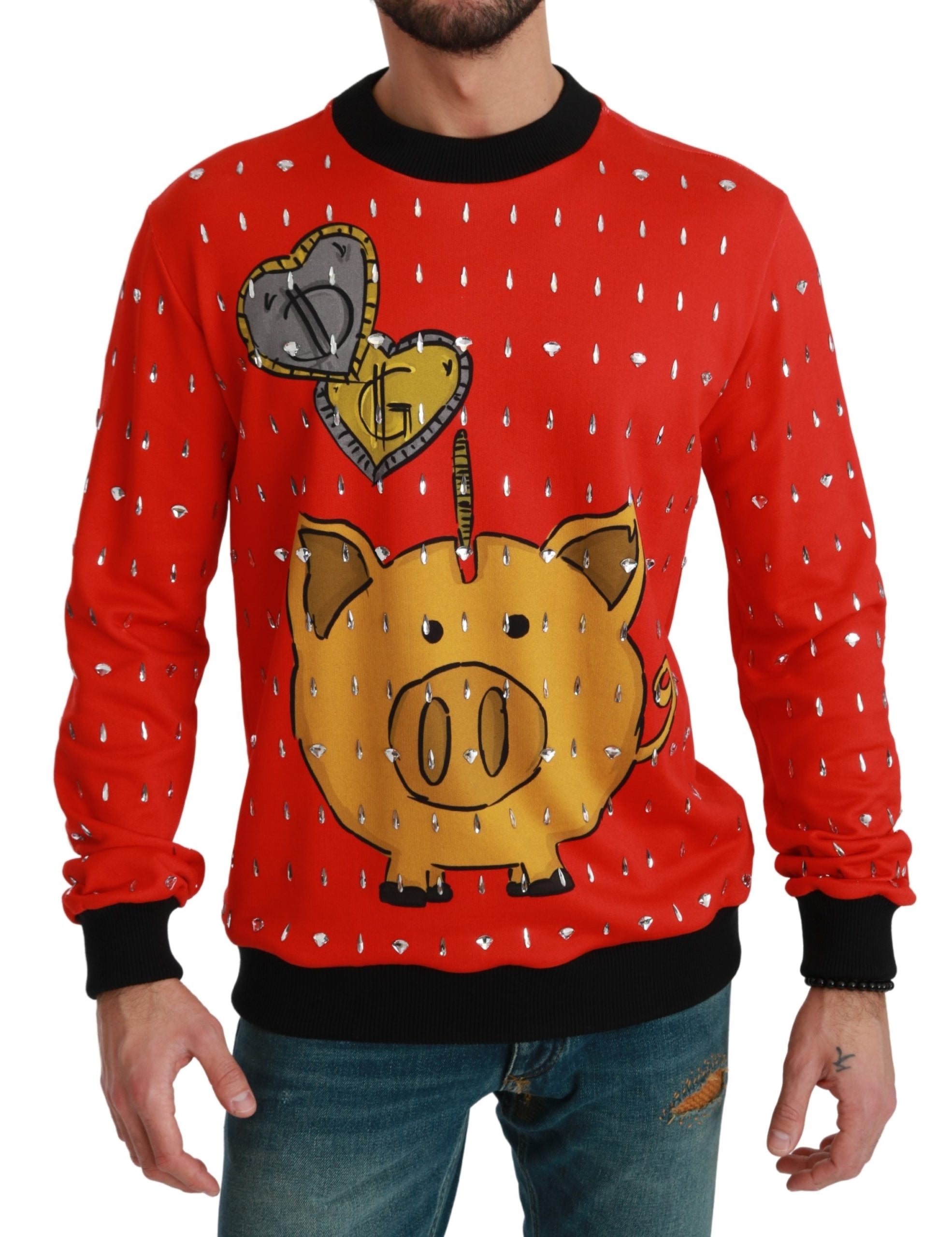 Dolce & Gabbana Gorgeous  Crystal Pig Sweater7