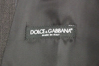 Dolce & Gabbana Gray Striped Wool Logo Vest Gilet Men's Weste9