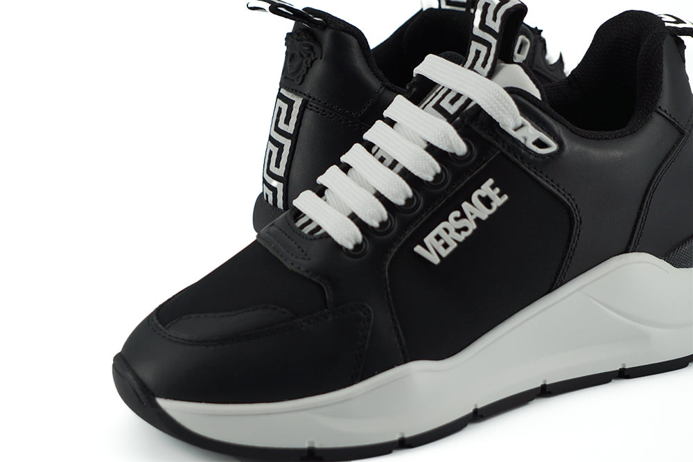 Versace Elegant Monochrome Leather Women's Sneakers13