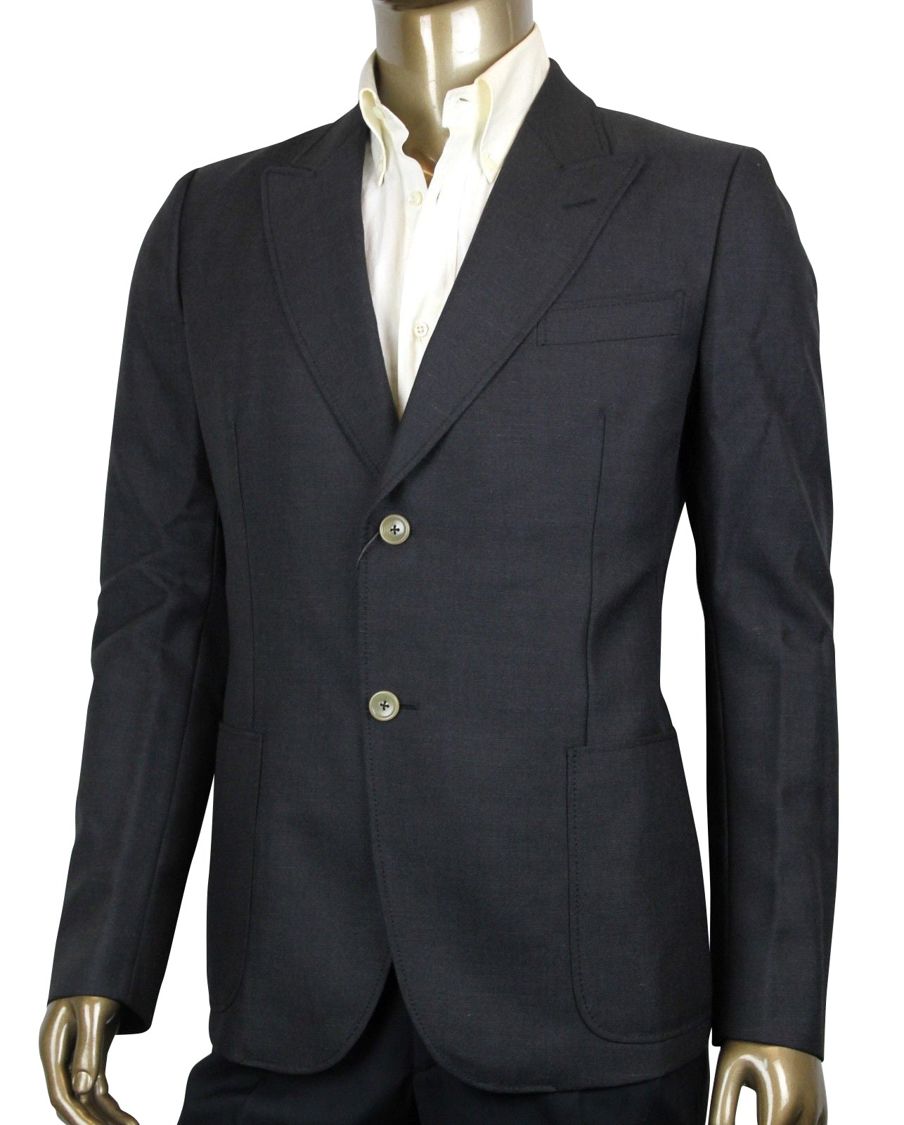 Gucci Men's Panama Dark Grey Wool / Mohair Formal Jacket