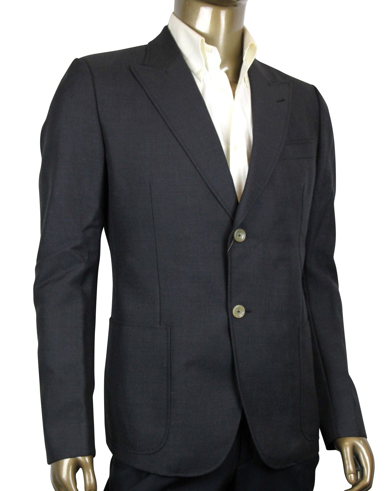 Gucci Men's Panama Dark Grey Wool / Mohair Formal Jacket