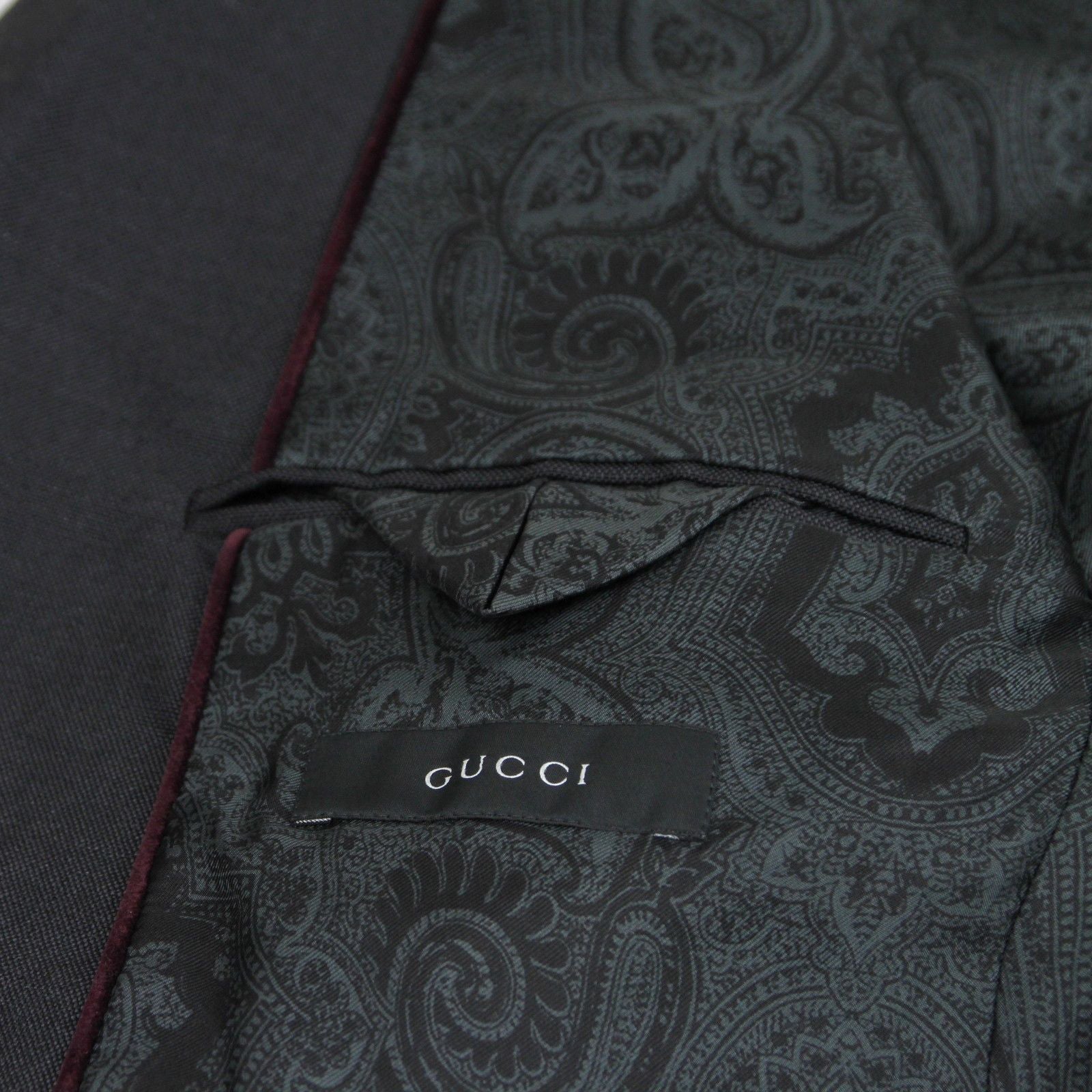 Gucci Men's Panama Dark Grey Wool / Mohair Formal Jacket