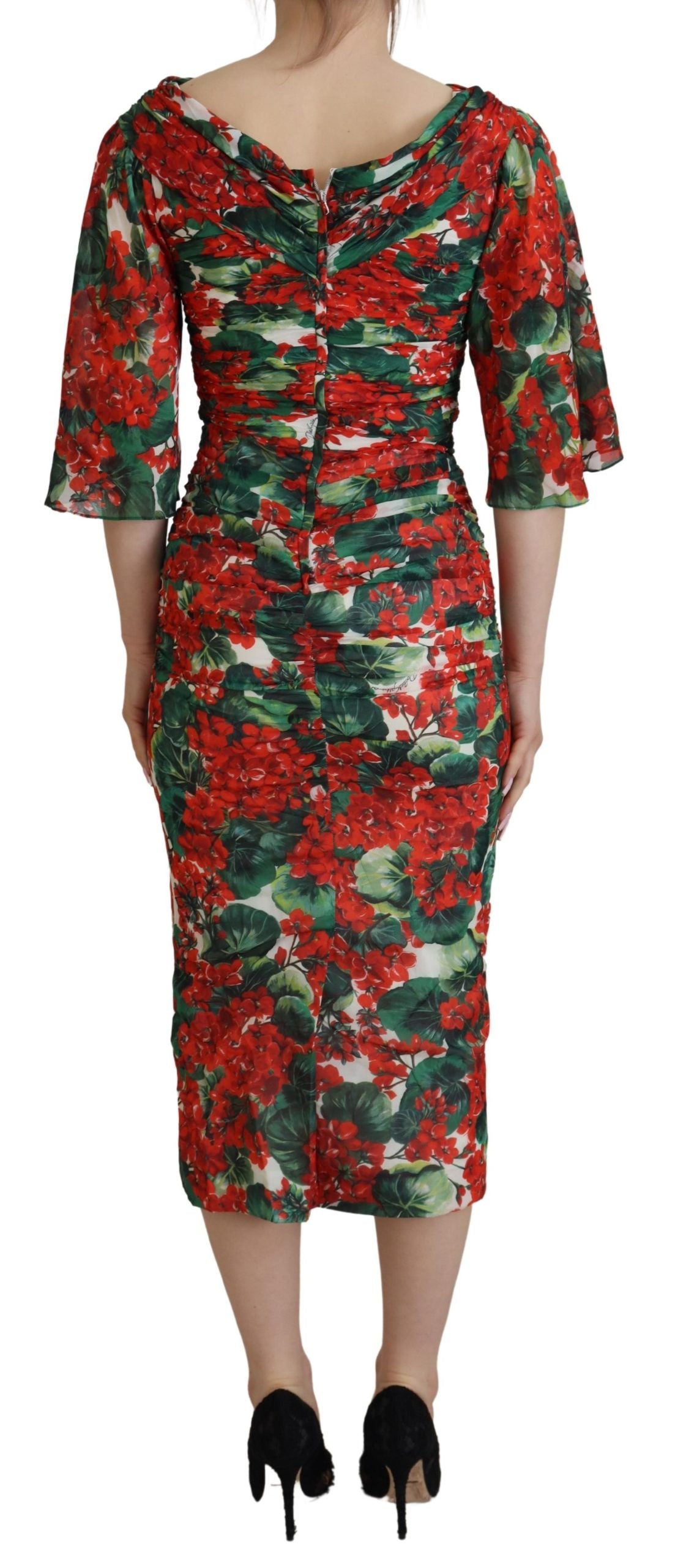 Dolce & Gabbana Enchanting Floral Print Sheath Women's Dress