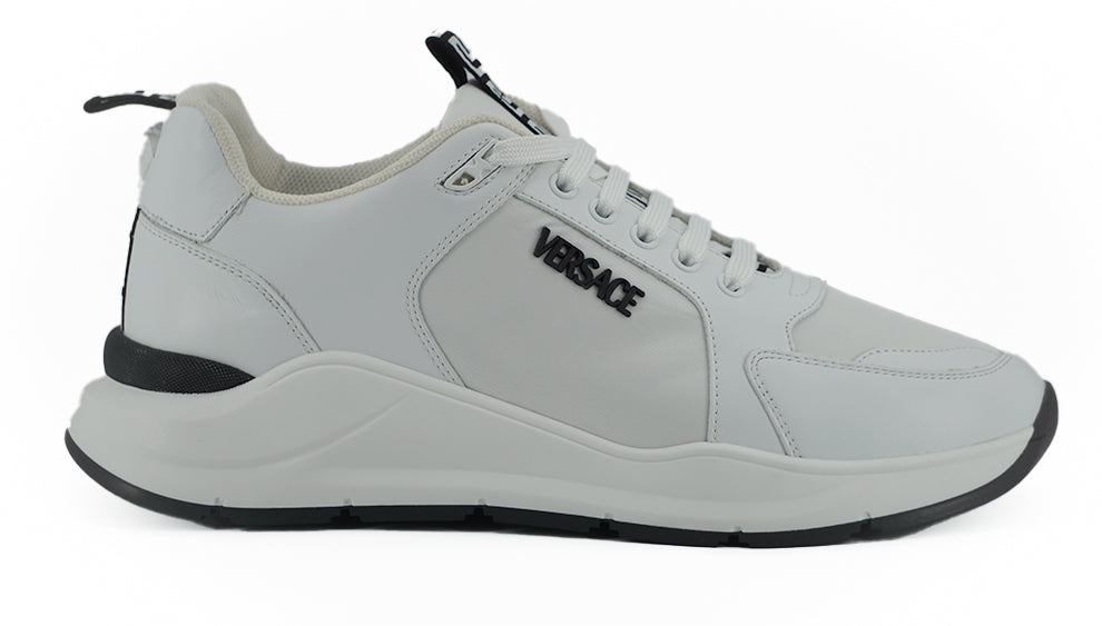 Versace Sleek White Calf Leather Men's Sneakers1