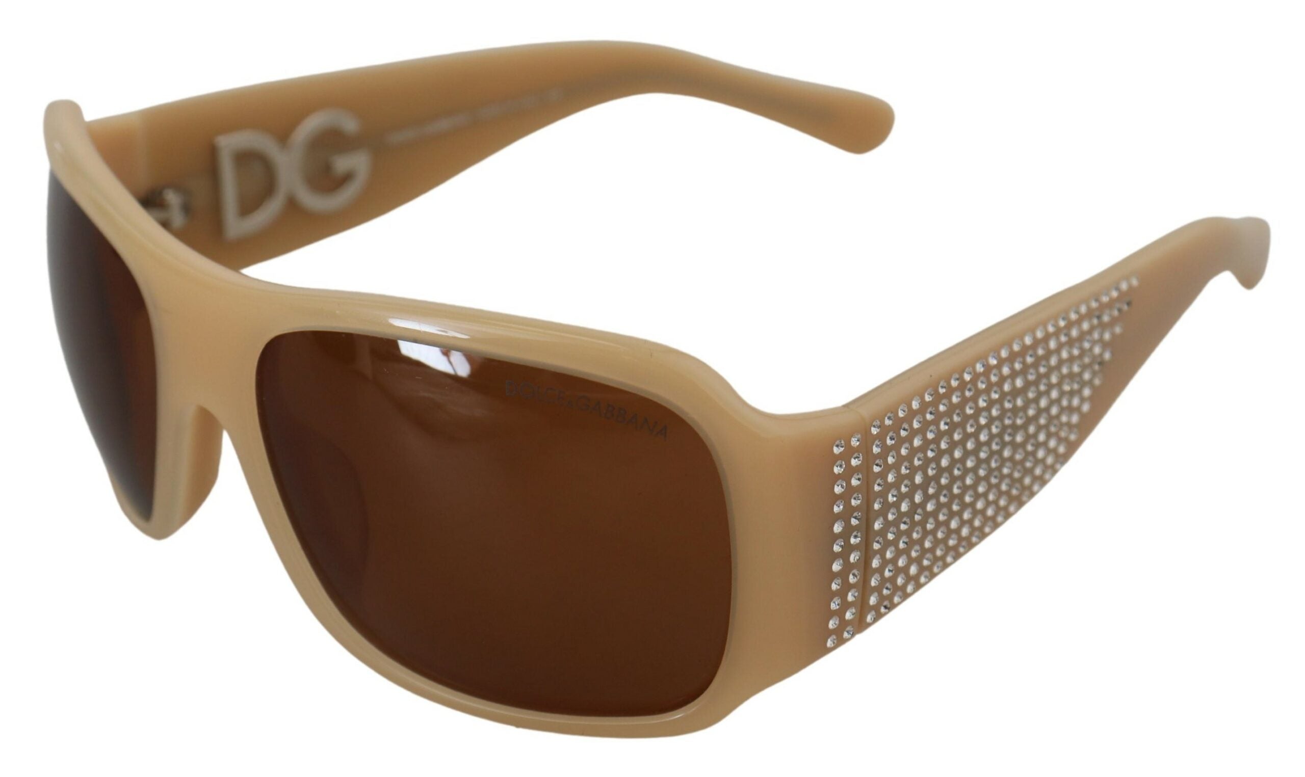 Dolce & Gabbana Elegant Cream Swarovski Women's Sunglasses