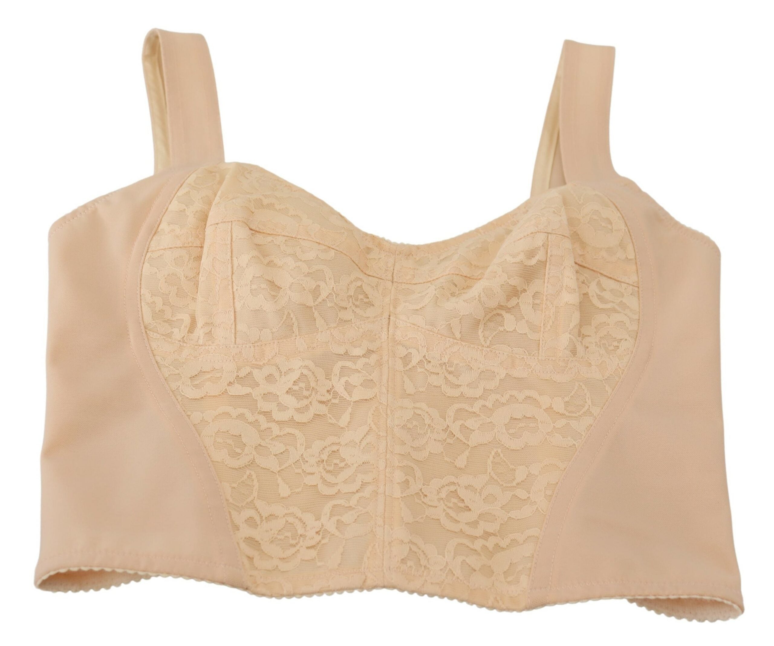 Dolce & Gabbana Elegant Beige Bustier Corset Women's Top