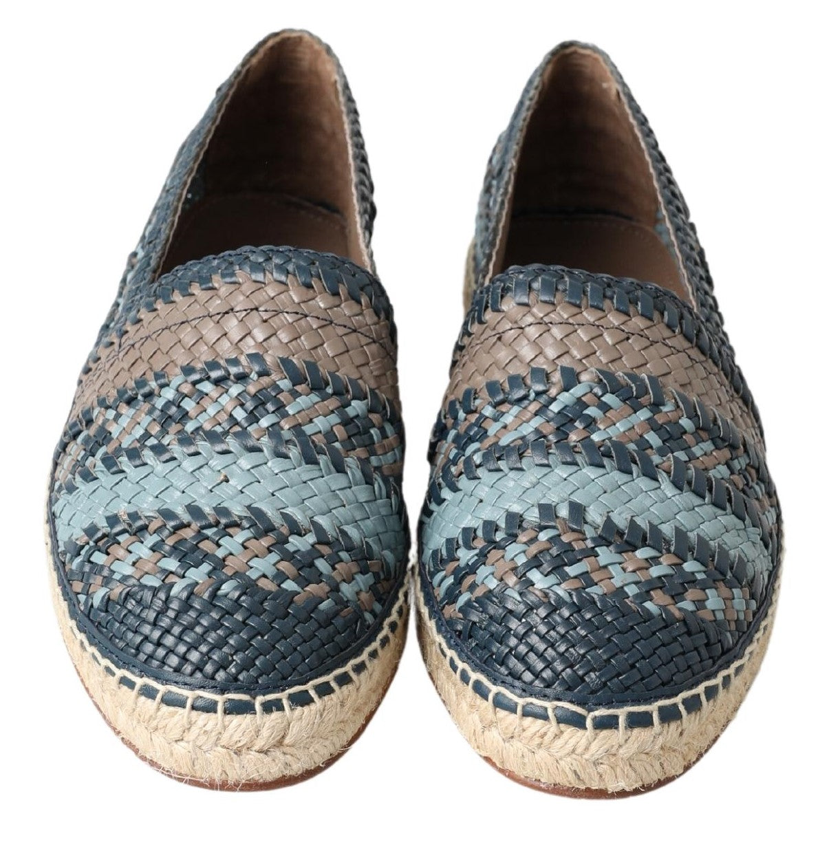 Dolce & Gabbana Sumptuous Woven Leather Men's Espadrilles