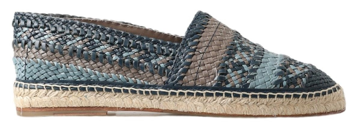 Dolce & Gabbana Sumptuous Woven Leather Men's Espadrilles