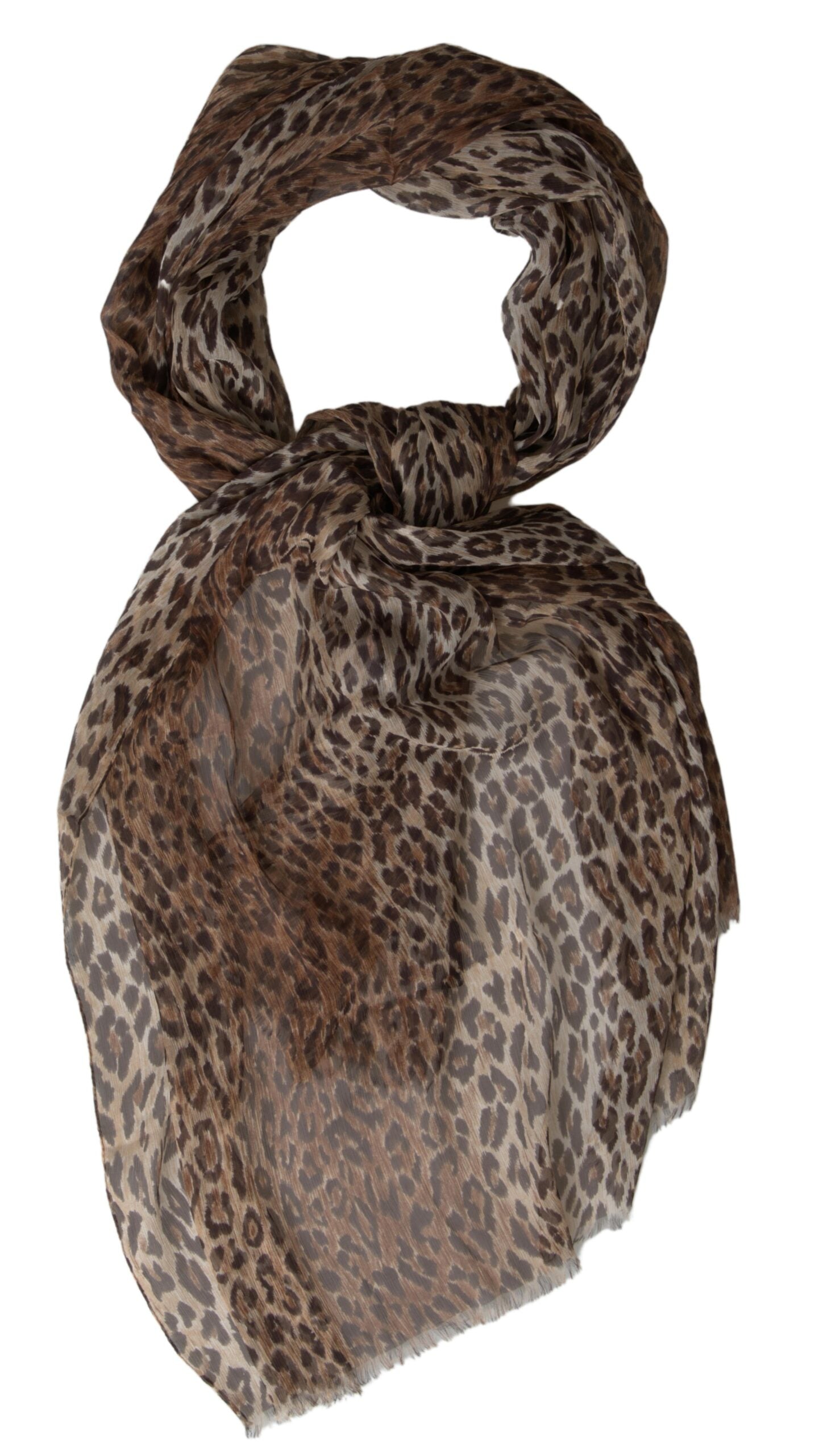 Dolce & Gabbana Elegant Silk Neck Wrap Scarf in Luxurious Women's Brown