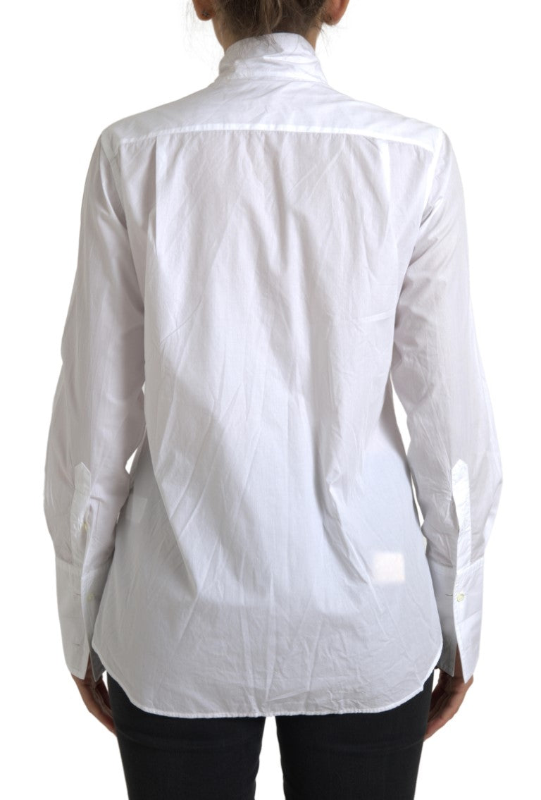 Dolce & Gabbana Elegant White Cotton Long Sleeve Women's Shirt