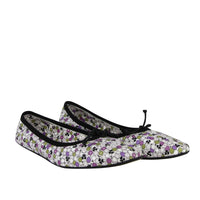 Bottega Veneta Women's Floral Green / Purple / Black Leather Ballet Flats4