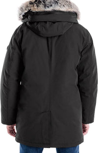 Michael Kors Men MMK791896 Heavyweight Hooded Snorkel Parka Coat with Bib Black3