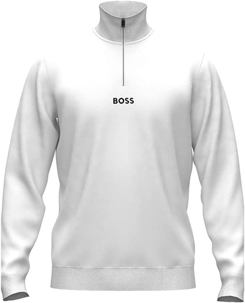 Hugo Boss Men's White Sweat 1 Half Zip Sweatshirt – Bluefly