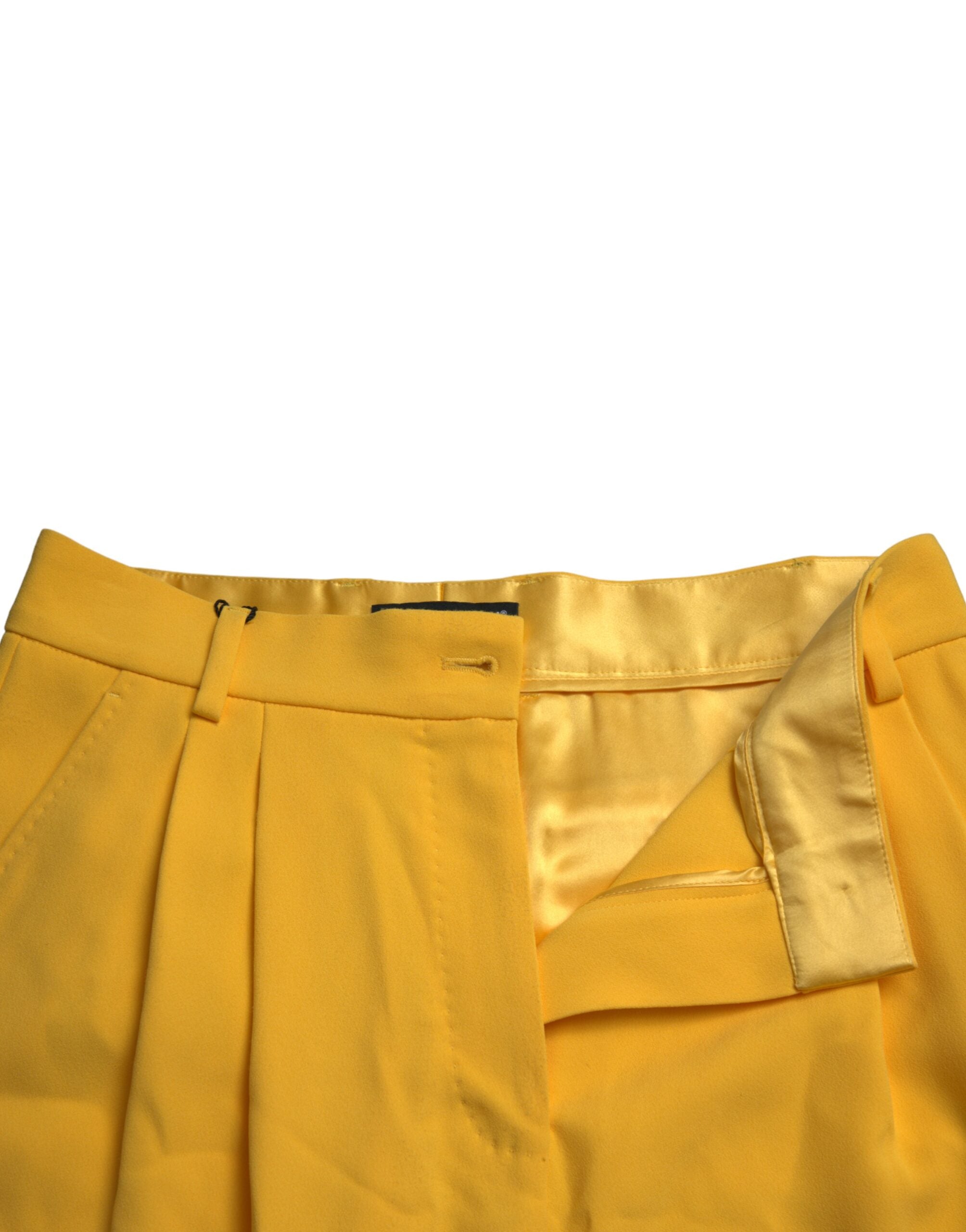 Dolce & Gabbana Elegant High Waist Bermuda Shorts in Sunny Women's Yellow