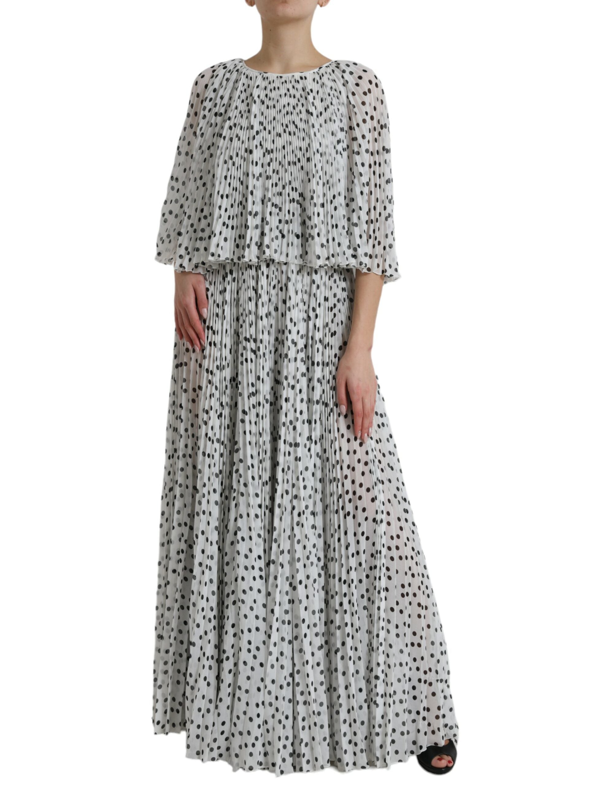 Dolce & Gabbana Elegant Polka Dots Maxi Women's Dress