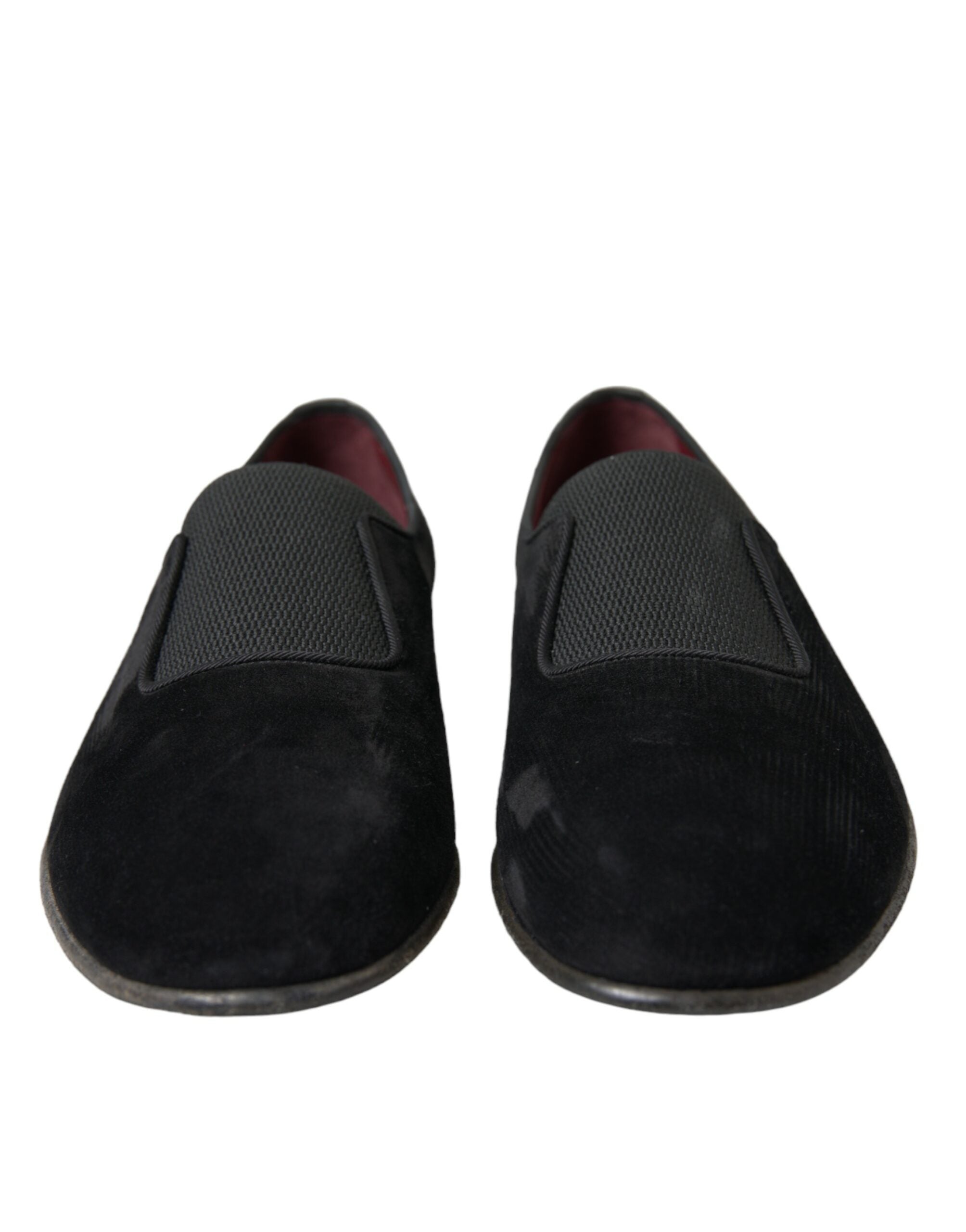 Dolce & Gabbana Elegant Black Velor Loafers for the Discerning Men's Gentleman