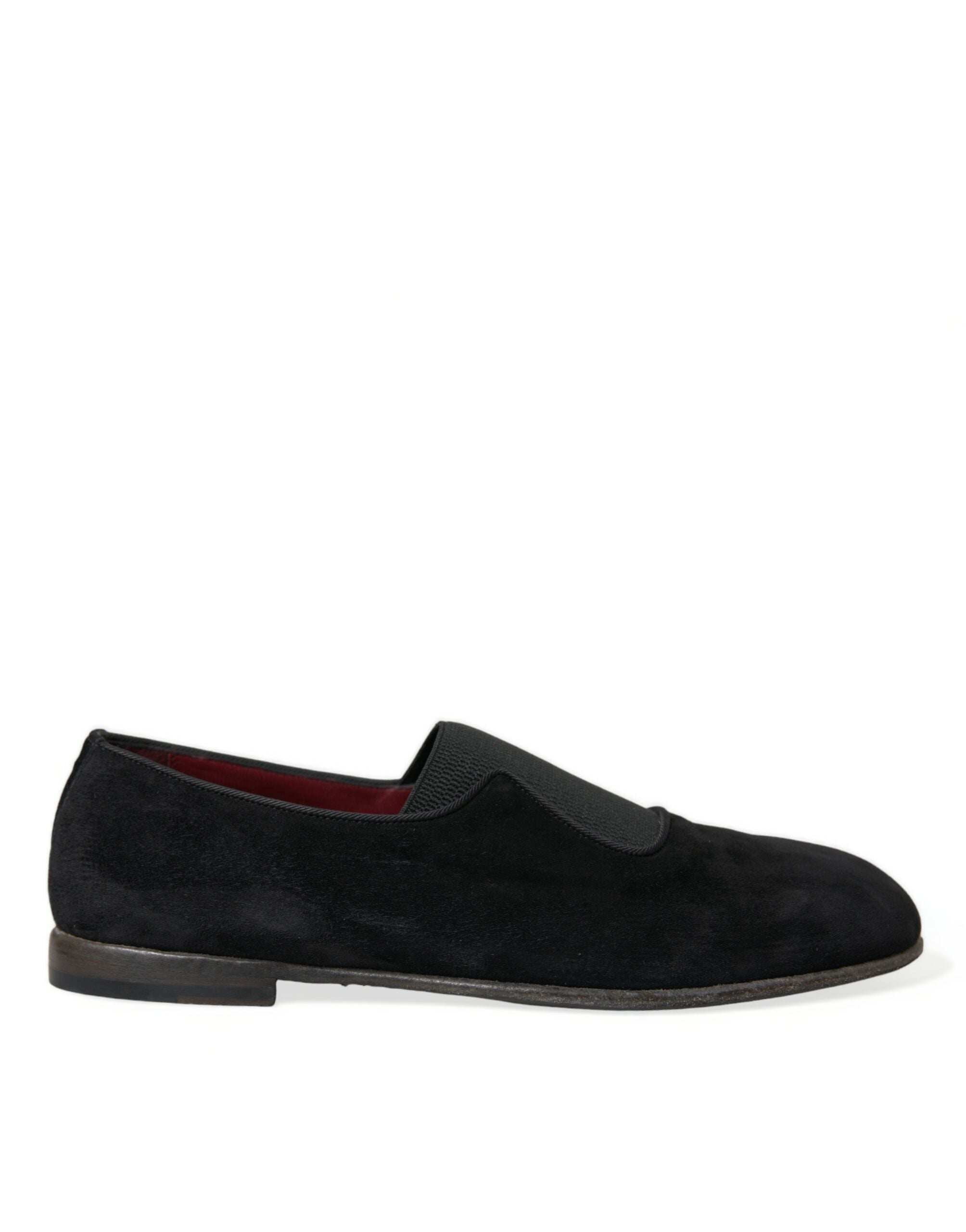 Dolce & Gabbana Elegant Black Velor Loafers for the Discerning Men's Gentleman