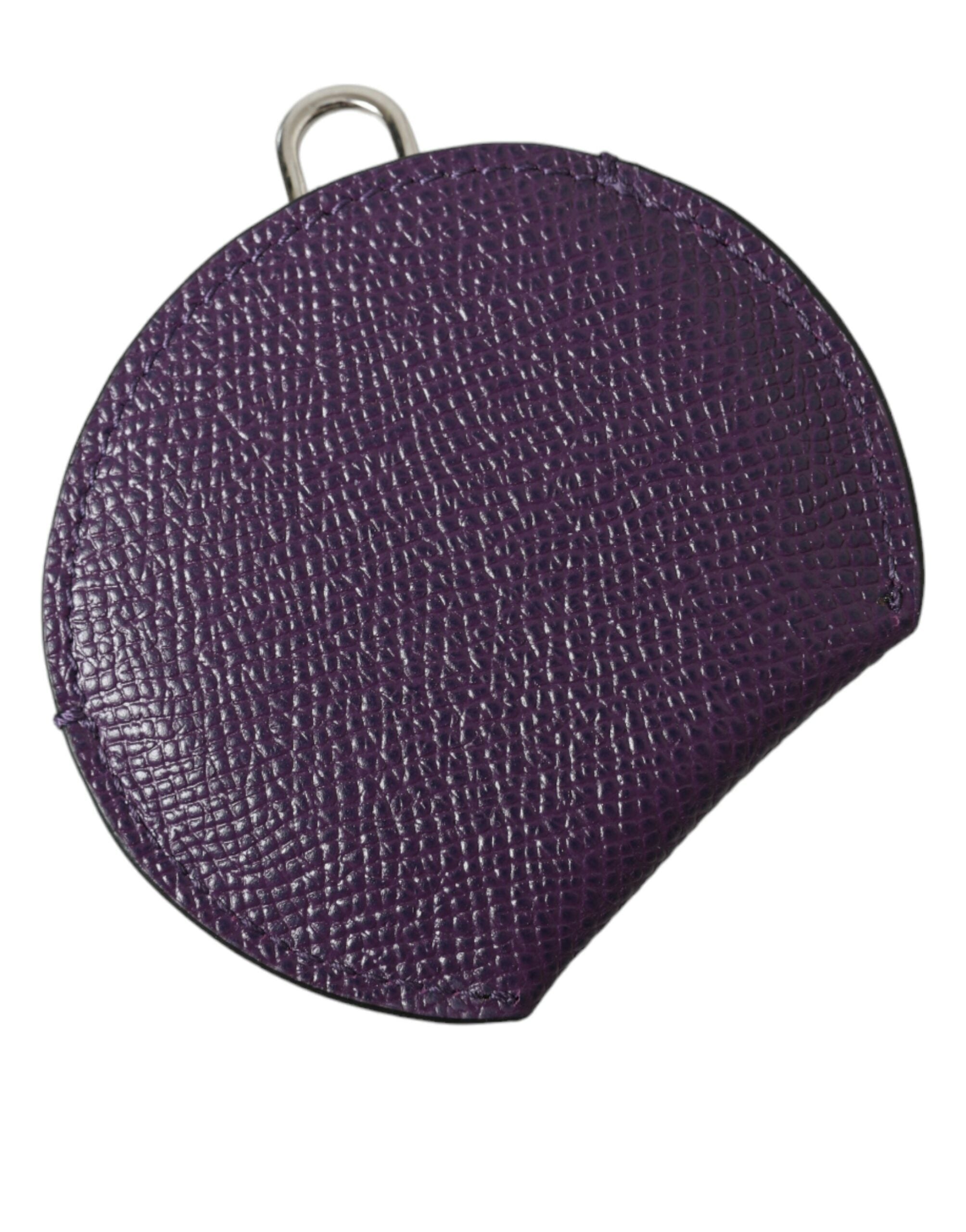 Dolce & Gabbana Elegant Purple Leather Mirror Women's Holder