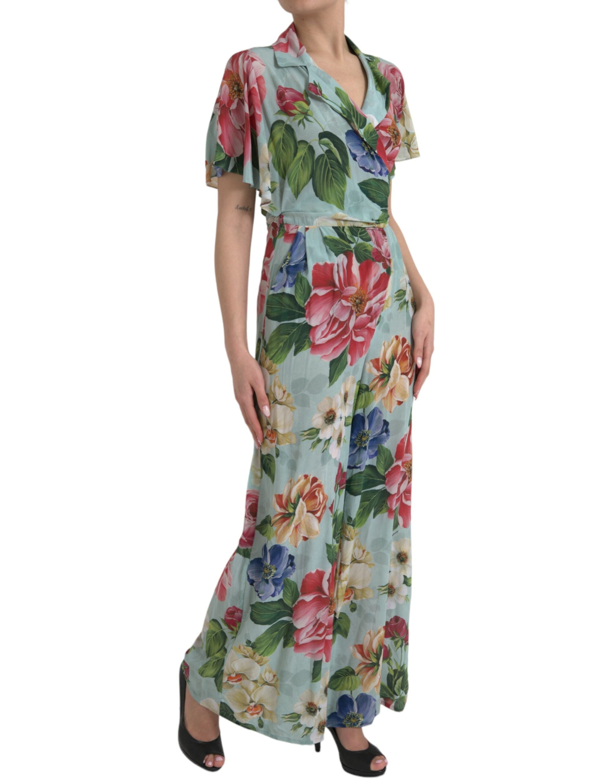 Dolce & Gabbana Elegant Floral Silk Crepe Women's Jumpsuit