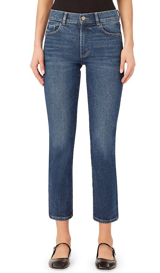 DL1961 Women's Mila Cigarette Mid-Rise Jeans in Palmwood2