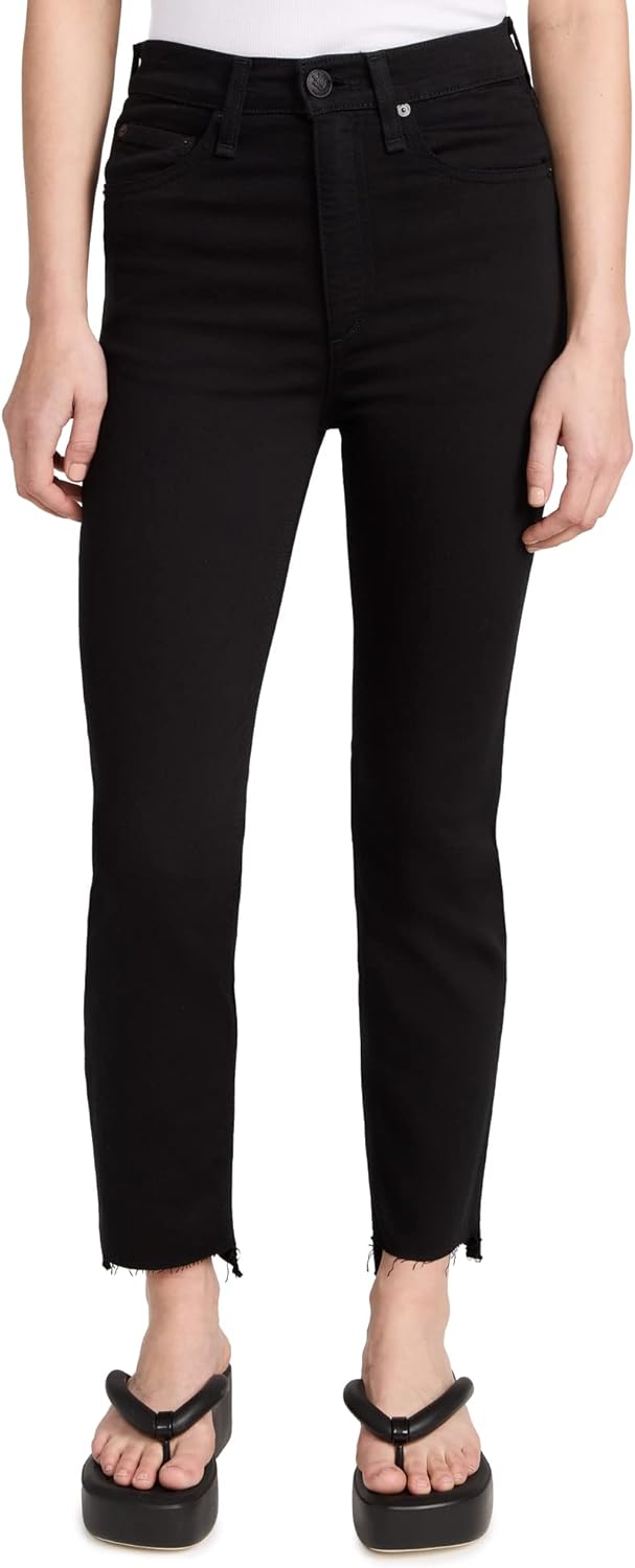 Rag & Bone Women's Wren Slim Jeans, Black1