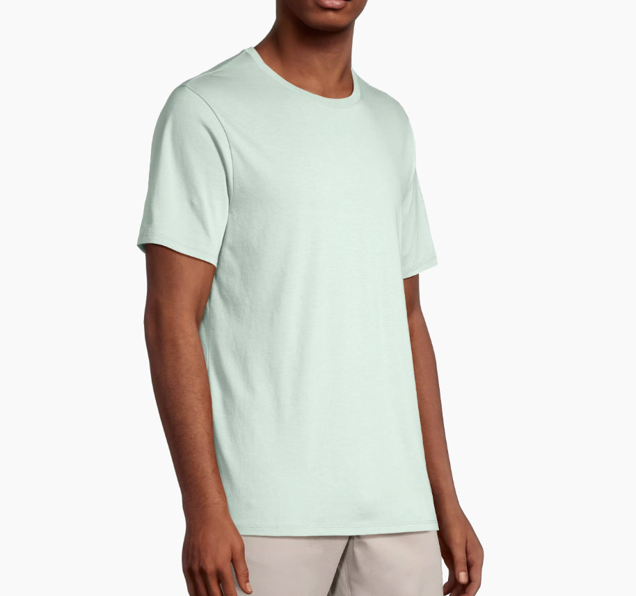 Vince Men's Short Sleeve Pima Crew Neck Tee, Seafoam Green2