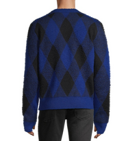 Burberry Men's Blue Argyle Check EKD Wool Sweater4