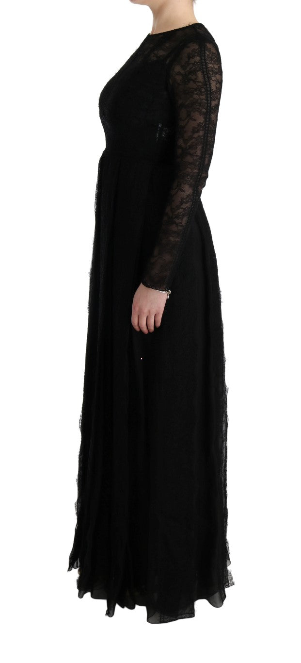 Dolce & Gabbana Elegant Black Sheath Long Sleeve Women's Dress