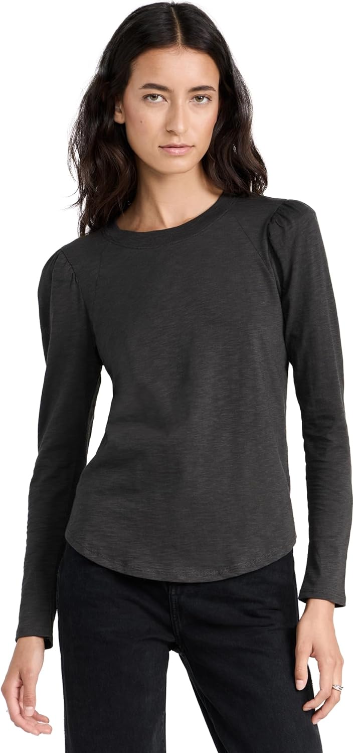 Veronica Beard Women's Mason Baseball Tee, Charcoal1