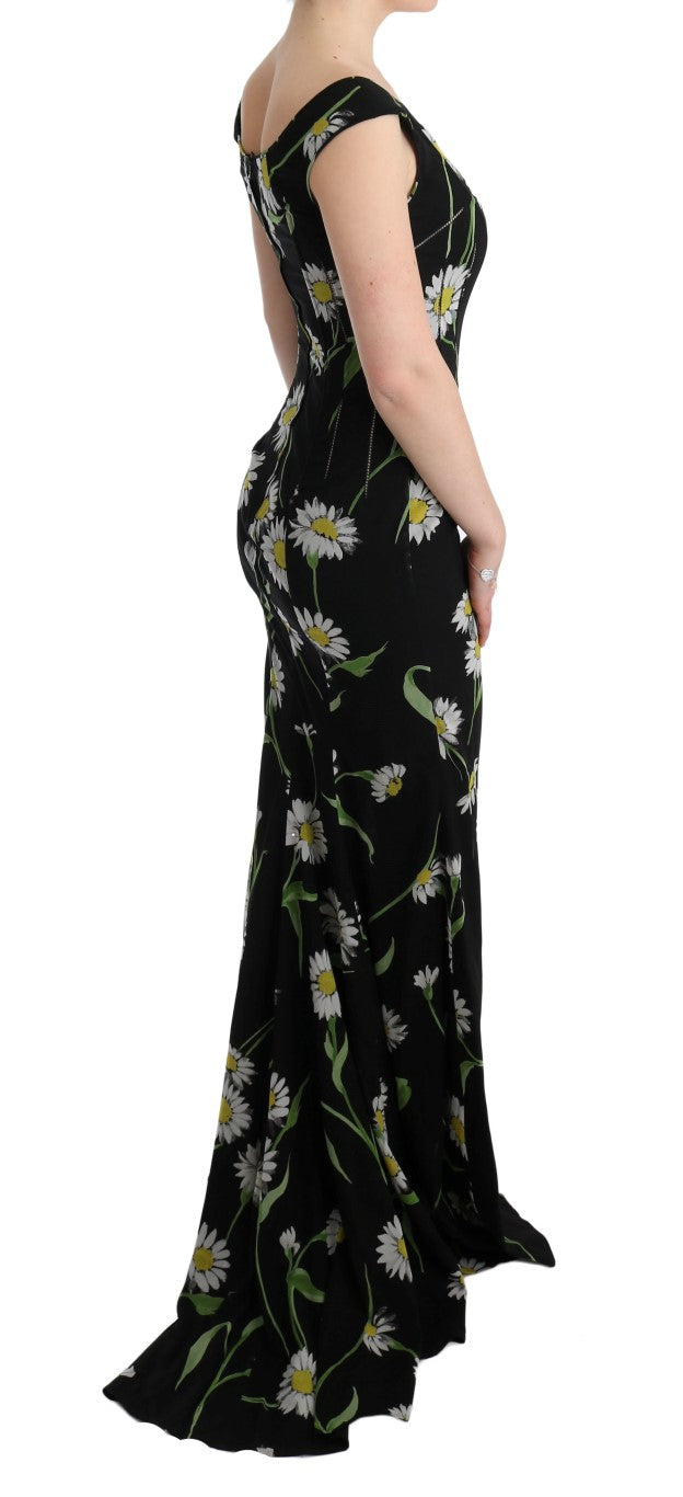 Dolce & Gabbana Sunflower Print Full Length Sheath Women's Dress