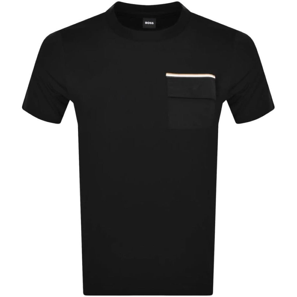 Hugo Boss Men's Cessin 25 Short Sleeve Tee w/ Front Pocket, Black1